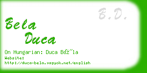 bela duca business card